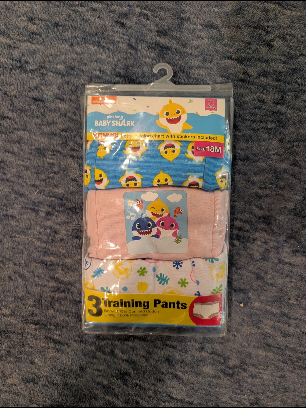 Pinkfong Baby Shark 3-Pack Kids Training Pants/Underwear NIP